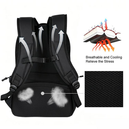 HAWEEL 14W Foldable Removable Solar Power Outdoor Portable Canvas Dual Shoulders Laptop Backpack, USB Output: 5V 2.1A Max