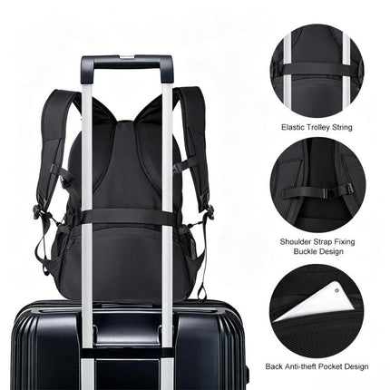 HAWEEL 14W Foldable Removable Solar Power Outdoor Portable Canvas Dual Shoulders Laptop Backpack, USB Output: 5V 2.1A Max