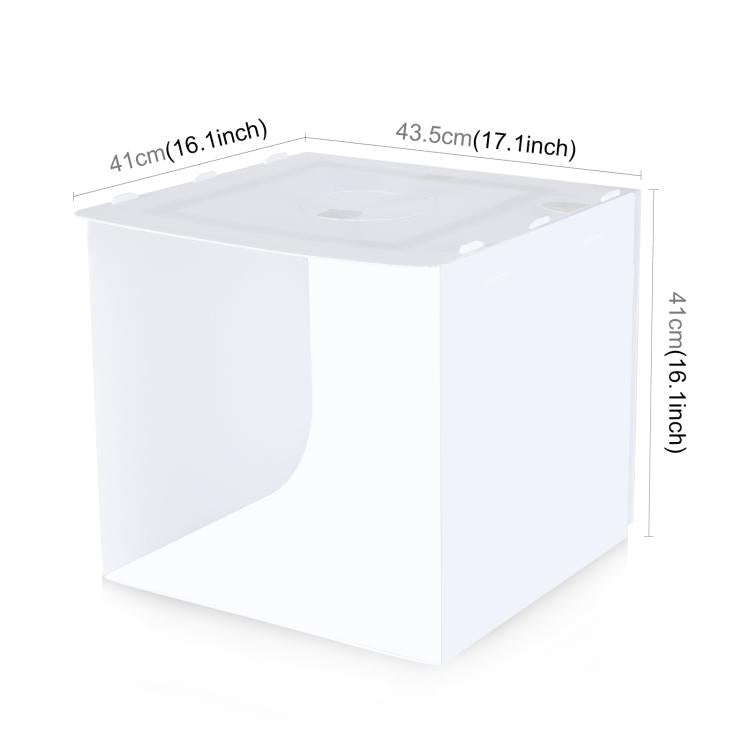 DIYLooks 40cm Folding Portable 97 CRI Photo Lighting Studio Shooting Tent Box Kit with 4 Colors Black, Orange, White, Green Backdrops