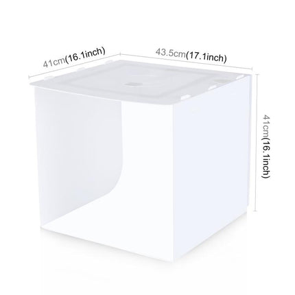 DIYLooks 40cm Folding Portable 97 CRI Photo Lighting Studio Shooting Tent Box Kit with 4 Colors Black, Orange, White, Green Backdrops