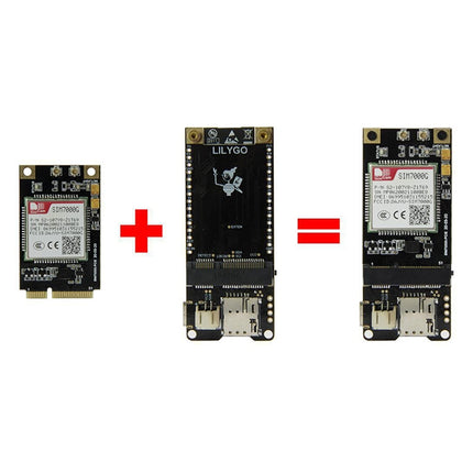 TTGO T-PCIE ESP32-WROVER-B AXP192 Chip WiFi Bluetooth Nano Card SIM Series Module Hardware Composable Development Board, PCIE-SIM7070G Module, PCIE-SIM7070G Module