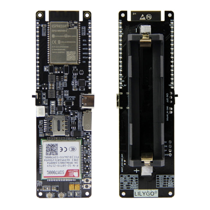 Placa de desarrollo de módulo de carga solar TTGO T-SIM7000G ESP32 WiFi Bluetooth 18560 con soporte para batería, T-SIM7000G