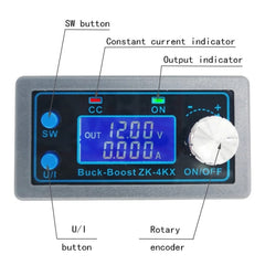 ZK-4KX CNC DC-DC Buck Boost Converter Module CC CV 0.5-30V 4A Adjustable Step Down Up Voltage Regulator, 0.5-30V