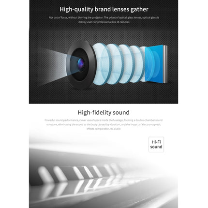 UC68 1200 Lumens HD 800 x 480 Digital LED Projector with Remote Control, Support USB / SD / VGA / HDMI