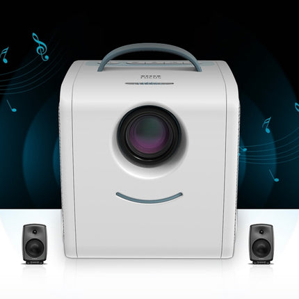 W-S1 10W Children Video Projector 30 Lumens HD 1080P LCD Technology, Support AV / USB / Mini SD Card / HDMI / Audio