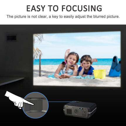 DH-A10 5.8 inch LCD Screen 4200 Lumens 1280 x 800P HD Smart Projector with Remote Control,Android 6.0 OS, Support WiFi, Bluetooth,HDMIx2, USBx2, VGA, AV IN/RCA, RJ45, LAN