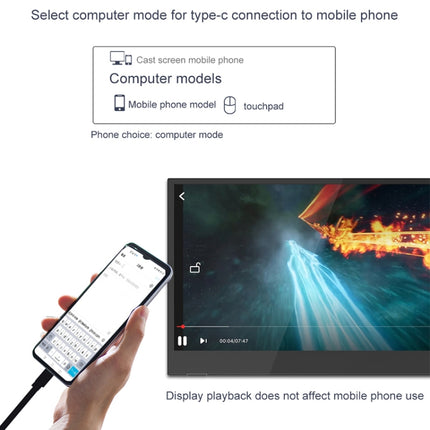 M8 14inch 1080P Ultra-thin HD Portable Narrow-edge Display