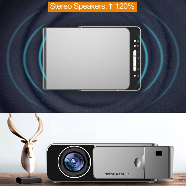 T6 2000ANSI Lumens Mini Theater Projector, Android 7.1 RK3128 Quad Core, 1GB+8GB, UK Plug, Android Version UK Plug