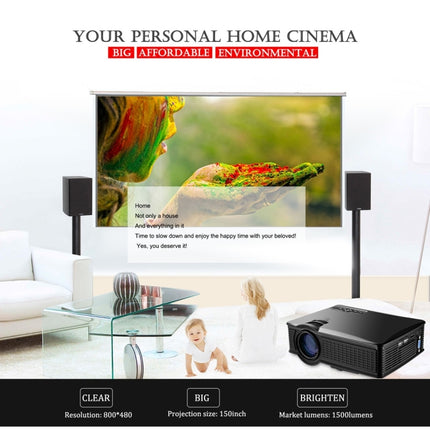 LY-40 1800 Lumens 1280 x 800 Home Theater LED Projector with Remote Control, EU Plug, LY-40 EU Plug