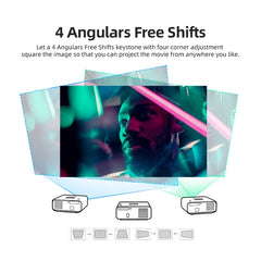 AUN U001 4K 18000 Lumens Portable Home Theater LED HD Digital Projector, US Plug, UK Plug, AU Plug