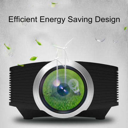 YG510 1200 LUX 800*480 LED Projector HD Home Theater, Support HDMI & VGA & AV & TF & USB, YG510 Black