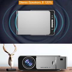 T6 2000ANSI Lumens 1080P LCD Mini Theater Projector, Phone Version, US Plug, Phone Version US Plug