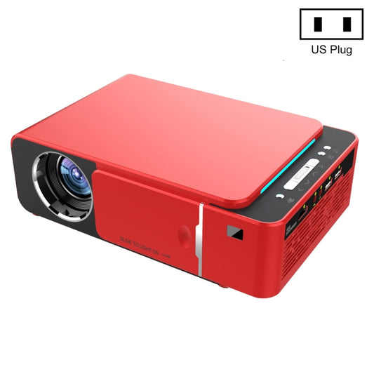 Proyector de cine en miniatura T6 de 2000 lúmenes ANSI y 1080P con pantalla LCD, versión para teléfono, enchufe estadounidense, versión para teléfono, enchufe estadounidense