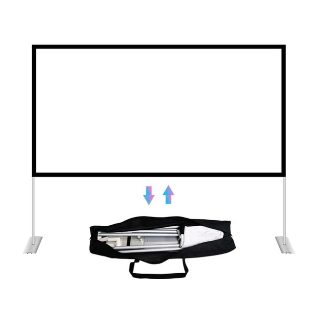Outdoor Bracket Folding Polyester Projector Film Curtain, Size:84 inch (16:9), Size:84 inch