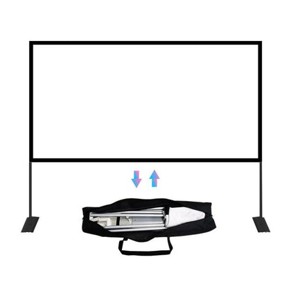 Outdoor Bracket Folding Polyester Projector Film Curtain, Size: 120 inch (16:9), Size: 120 inch