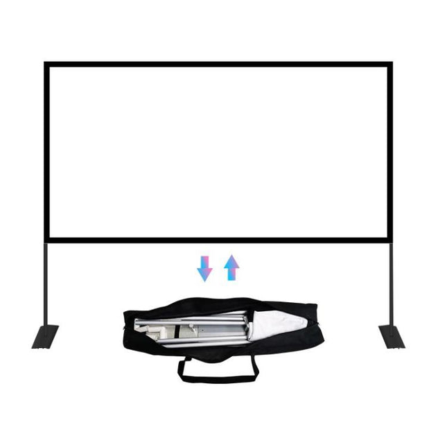 Outdoor Bracket Folding Polyester Projector Film Curtain, Size: 120 inch (16:9), Size: 120 inch