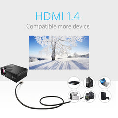 Cheerlux C7 1800 Lumens 800 x 480 720P 1080P HD WiFi Smart Projector, Support HDMI / USB / VGA / AV, C7 (WiFi)