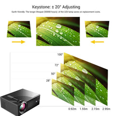 Cheerlux C7 1800 Lumens 800 x 480 720P 1080P HD WiFi Smart Projector, Support HDMI / USB / VGA / AV, C7 (WiFi)