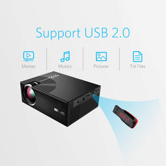 Cheerlux C7 1800 Lumens 800 x 480 720P 1080P HD WiFi Smart Projector, Support HDMI / USB / VGA / AV, C7 (WiFi)
