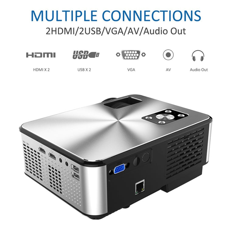 Cheerlux C9 1280x720 720P HD Smart Projector, Support HDMI x 2 / USB x 2 / VGA / AV, C9 (Black), C9, C9 (Black Grey)