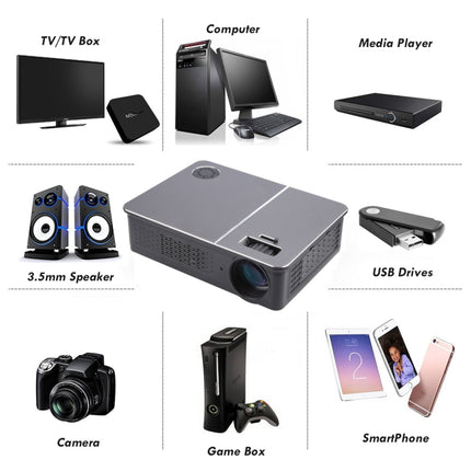Wejoy L5 Home Theater Adjustable Optical Keystone Full HD 1080P LED LCD Video Projector with Remote Control