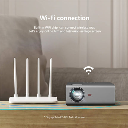 RD825 1280x720 2200LM Mini LED Projector Home Theater, Support HDMI & AV & VGA & USB, Mobile Phone Version, Mobile Phone Version