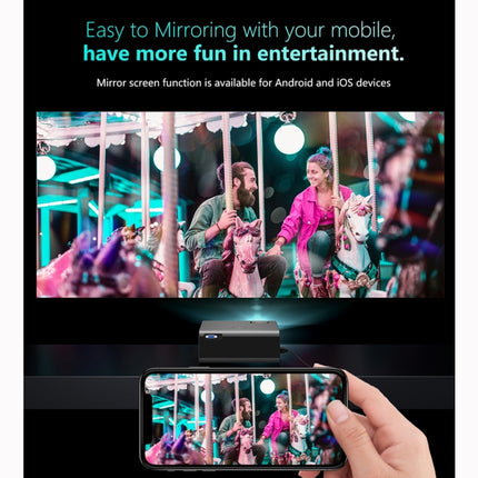 RD825 1280x720 2200LM Mini LED Projector Home Theater, Support HDMI & AV & VGA & USB, Mobile Phone Version, Mobile Phone Version