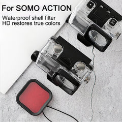 Housing Diving Color Lens Filter for DJI Osmo Action 1, Red, Purple, Pink