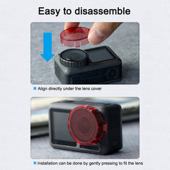 Filtro de lente de color de forma redonda a presión para DJI Osmo Action, para DJI Osmo Action