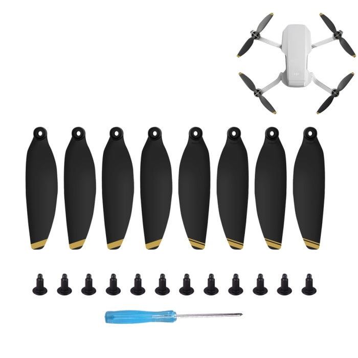 Juego de 8 hélices de ala de liberación rápida Sunnylife 4726F de bajo ruido para DJI Mavic Mini 1, para DJI Mavic Mini 1 dorado, para DJI Mavic Mini 1 plateado