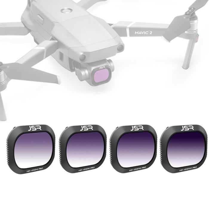 JSR Drone 4 in 1 Gradient GND4+GND8+GND16+GND32 Lens Filter for DJI MAVIC 2 Pro, GND4+GND8+GND16+GND32