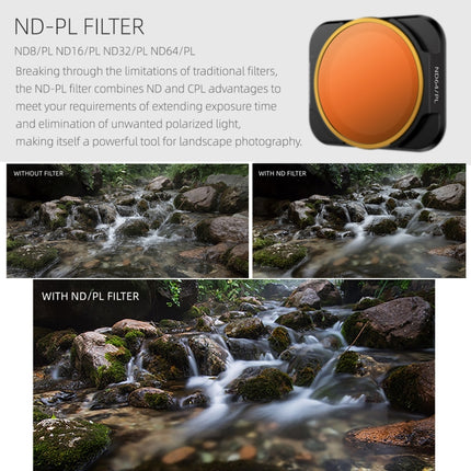Sunnylife A2S-FI9346 4 in 1 ND8PL++ND16PL+ND32PL+ND64PL Lens Filter for DJI Air 2S
