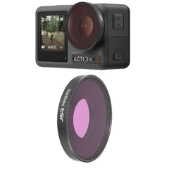 JSR Diving Color Lens Filter For DJI Osmo Action 3, Diving Pink Filter, Diving Purple Filter, Diving Red Filter