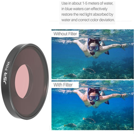 Filtro de color para buceo JSR para DJI Osmo Action 3, filtro rosa para buceo, filtro morado para buceo, filtro rojo para buceo