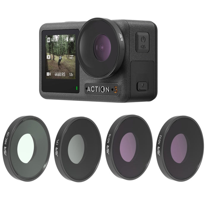 JSR 4-in-1 UV CPL ND16 ND32 Objektivfilter für DJI Osmo Action 3, 4-in-1