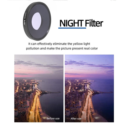 JSR 8 in 1 Streak Blue CPL ND8 ND16 ND32 ND64 STAR NIGHT Lens Filter For DJI Osmo Action 3, 8 in 1