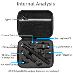 For DJI Osmo Action 3 Carrying Storage Case Bag,Size: 24 x 19 x 9cm, For DJI Osmo Action 3  24 x 19 x 9cm, 24 x 19 x 9cm