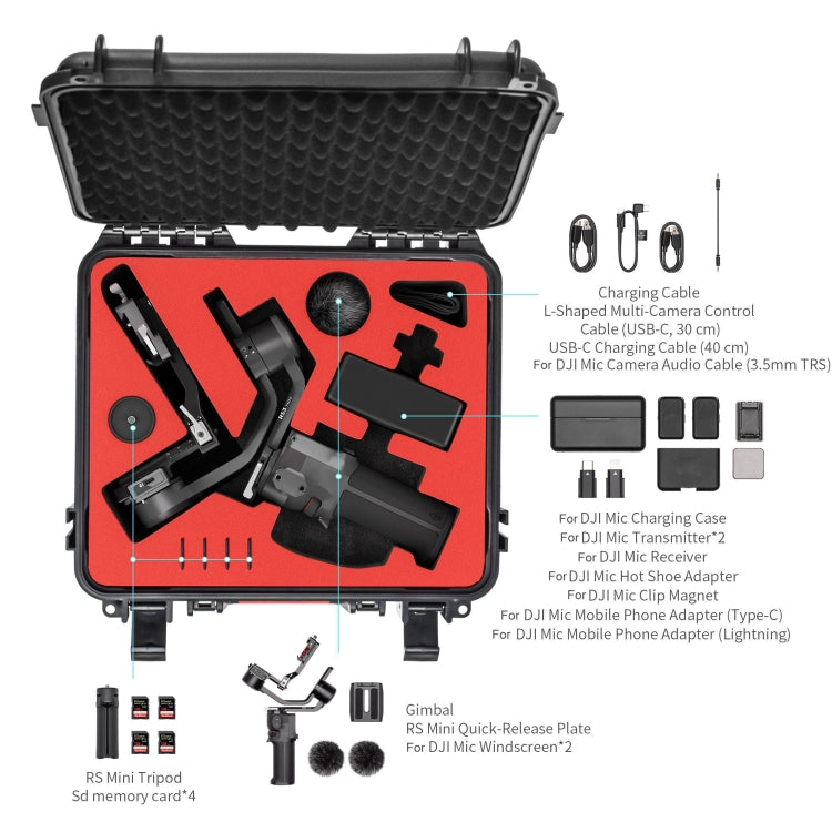 For DJI RS 3 Mini STARTRC ABS Waterproof Shockproof Suitcase Portable Storage Box