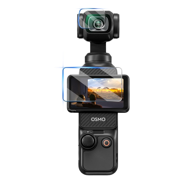 For DJI OSMO Pocket 3 STARTRC 2 in 1 Tempered Glass Lens Protector + Screen Film