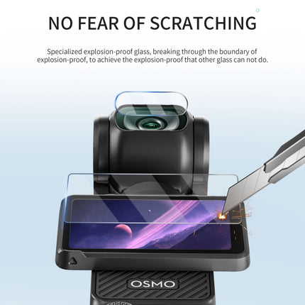 Protector de lente de vidrio templado 2 en 1 + película de pantalla para DJI OSMO Pocket 3 STARTRC