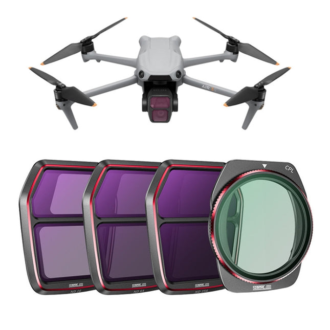 For DJI Air 3S STARTRC 4 in 1 ND16 ND64 ND256 CPLCPL Lens Filter, ND16 ND64 ND256 CPL
