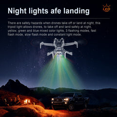 For DJI Mini 4 Pro STARTRC LED Light Folding Heightened Landing Gear Training Rack, For DJI Mini 4 Pro LED Light