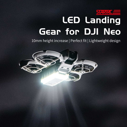 For DJI Neo STARTRC LED Light Folding Anti-fall Heightened Landing Gear Training Rack, For DJI Neo