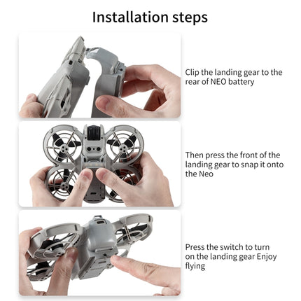 Für DJI Neo STARTRC LED-Licht Klappbares, absturzsicheres, erhöhtes Fahrwerk-Trainingsgestell, für DJI Neo