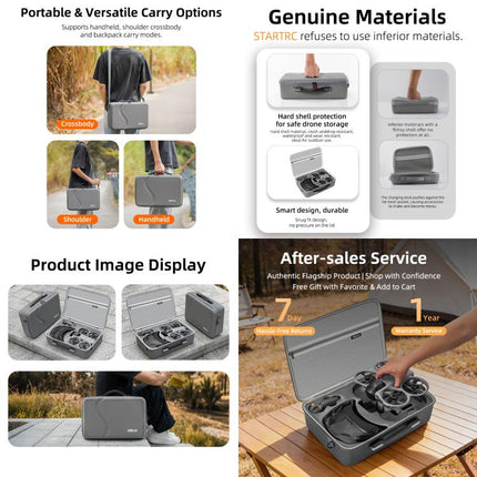 For DJI Avata 360 STARTRC Upgraded Shoulder PU Storage Bag Motion-Sensing Fly Kit Handbag, For DJI Avata 360