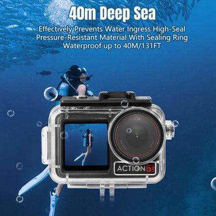 For DJI Osmo Action 5 Pro / 3 / 4 STARTRC 40m Underwater Waterproof Housing Diving Case