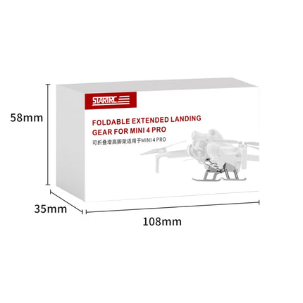 Für DJI Mini 4 Pro STARTRC Faltbares, sturzsicheres und schmutzabweisendes Trainingsgestell für erhöhtes Fahrwerk, für DJI Mini 4 Pro