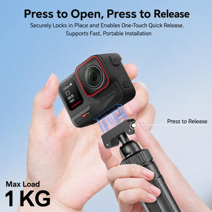 VT-14 Magnetic Tabletop Tripod Telescopic BallHead Selfie Stick for GoPro, Action Camera, VT-10