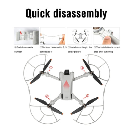 Für DJI Mini 4 STARTRC Drone Propeller Schutz Schutz Antikollisionsring, Für DJI Mini 4 Pro