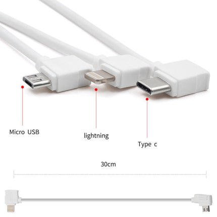 STARTRC 30cm Micro USB to Micro USB Converting Connector Data Cable for DJI Mavic Mini /  Air, Shark Remote Controller